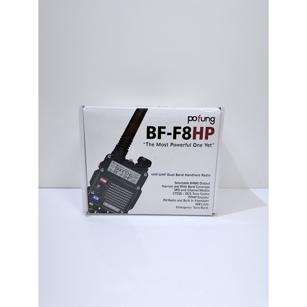 BaoFeng BF-F8HP 8W VHF/UHF Dual Band Handheld Two-Way Radio Black Open Box